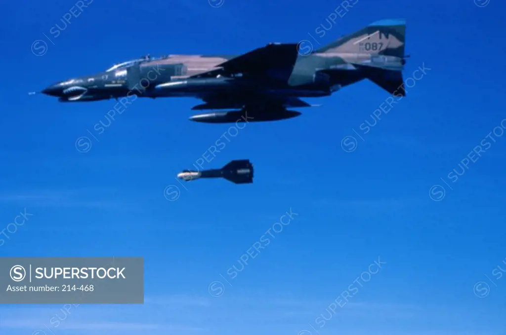 South Korea:  A 3rd Tactical Fighter Wing F-4E Phantom II Drops a GBU-15 Modular Glide Bomb.  (Exer. Team Spirit '85)