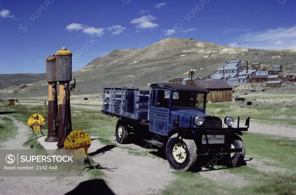 Truck at a gas station, Bodie State Historic Park, California, USA