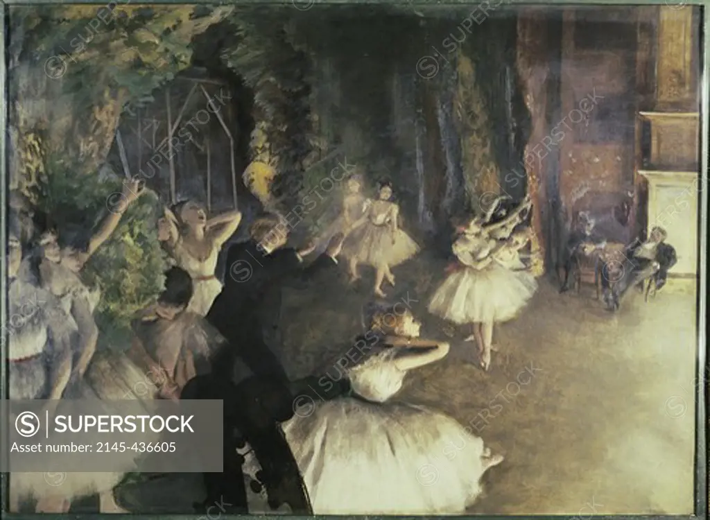 Rehearsal of the Ballet on Stage Edgar Degas (1834-1917 French) Metropolitan Museum of Art, New York 