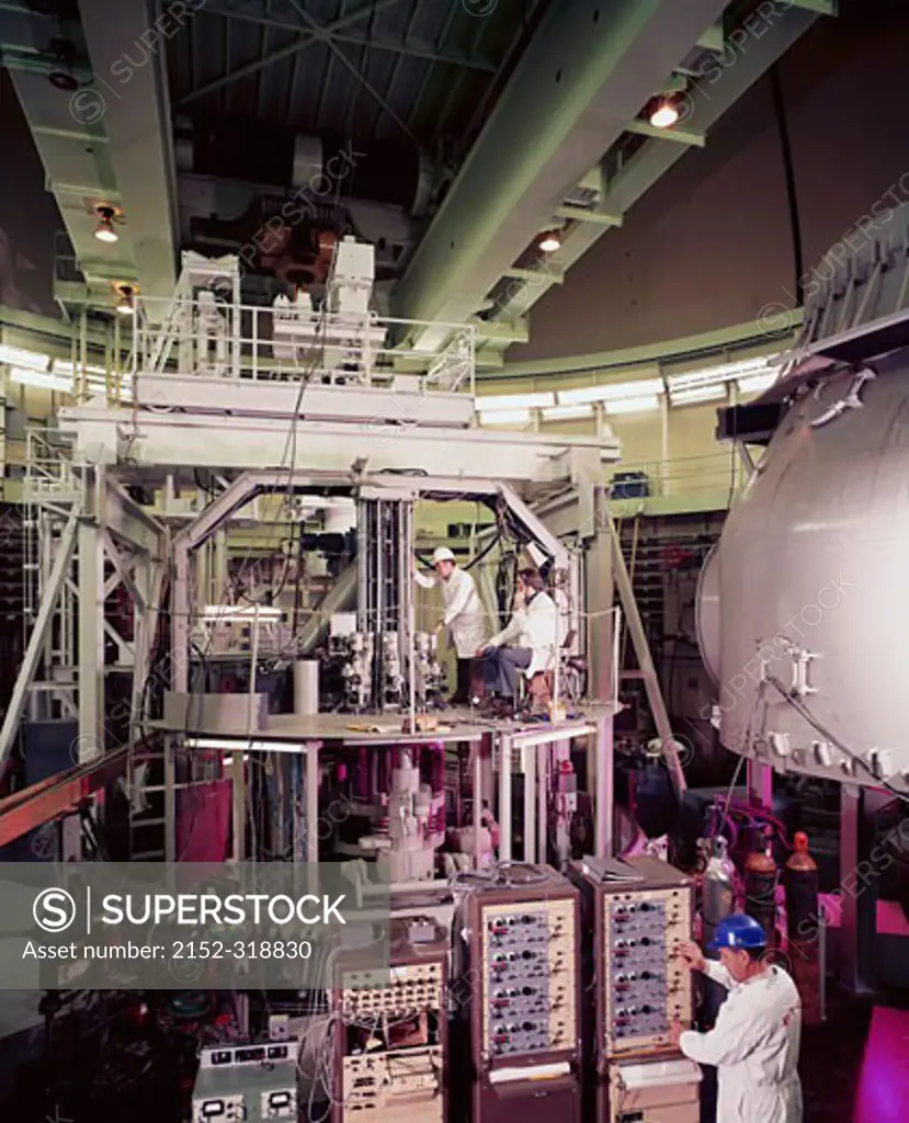 Engineers working in a nuclear power station