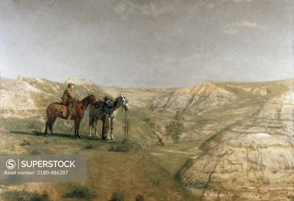 Cowboys in the Badland  1887 Thomas Eakins (1844-1916 American) 