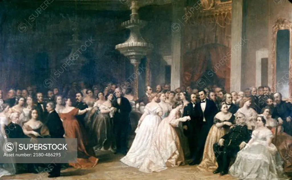 A Lincoln Reception at the White House (1863) Francis Bicknell Carpenter (1830-1900 American) 