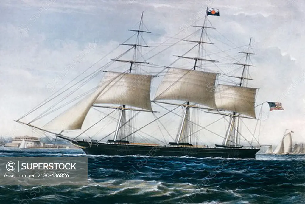 Clipper Ship "Nightingale" Currier & Ives (Active 1857-1907 American)