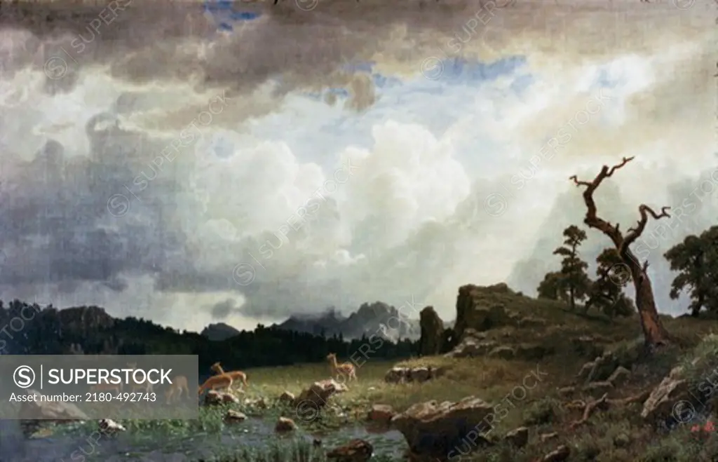 Thunderstorm in the Rocky Mountains Albert Bierstadt (1830-1902 American)