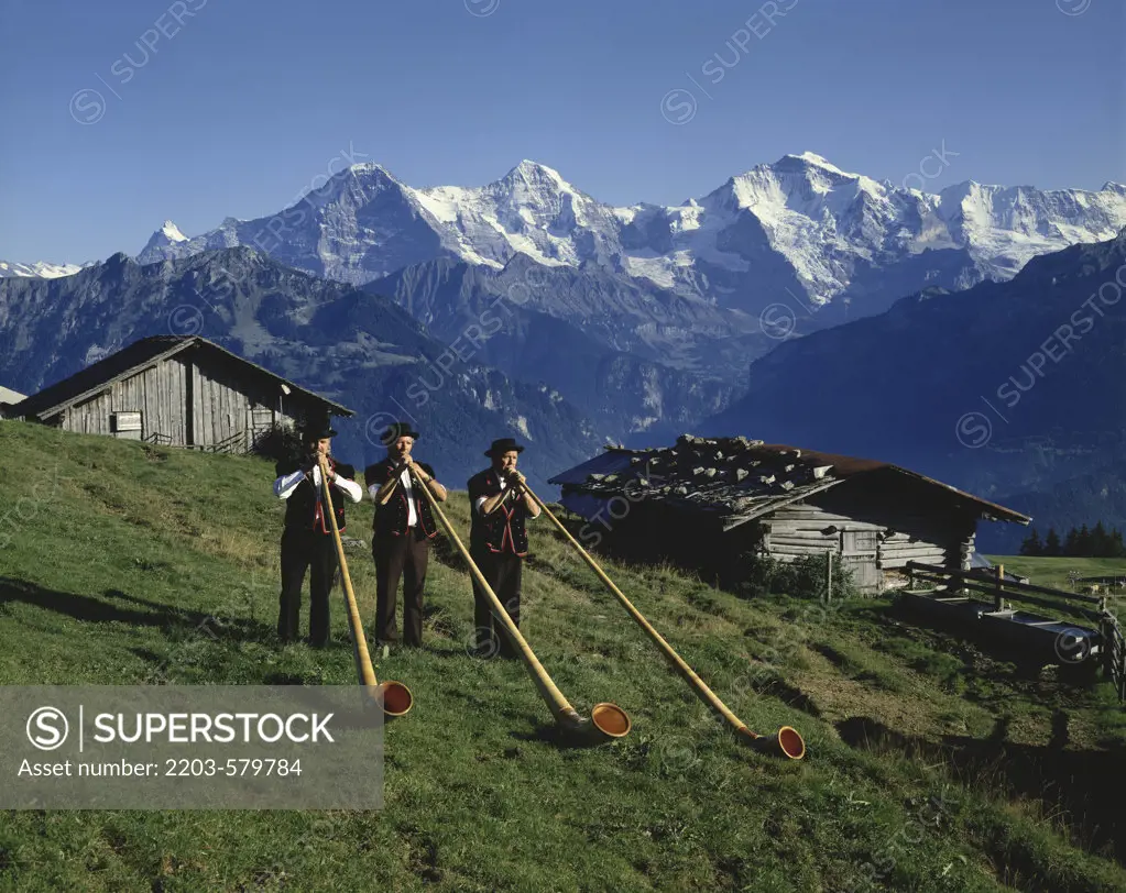 Alpine HornEiger, Monch, JungfrauBernese OberlandSwitzerland