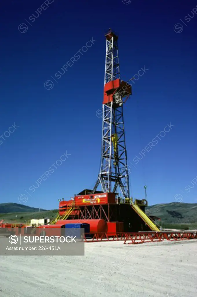 Low angle view of an oil rig