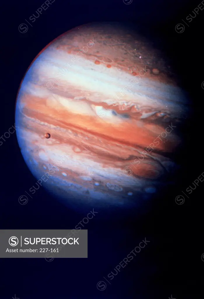 Close-up of Jupiter in space