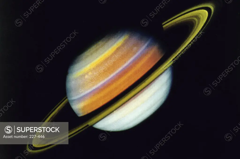 Saturn Taken By Voyager 2 From A Distance of 27 Million Miles
