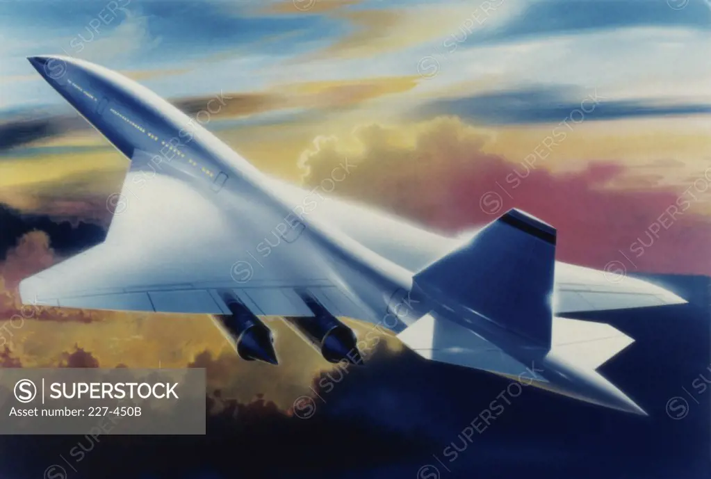 Boeing Conceptual Design For Mach 2.4 Supersonic Transport Part of High Speed Transport Study by N.A.S.A. and PRI. CO.