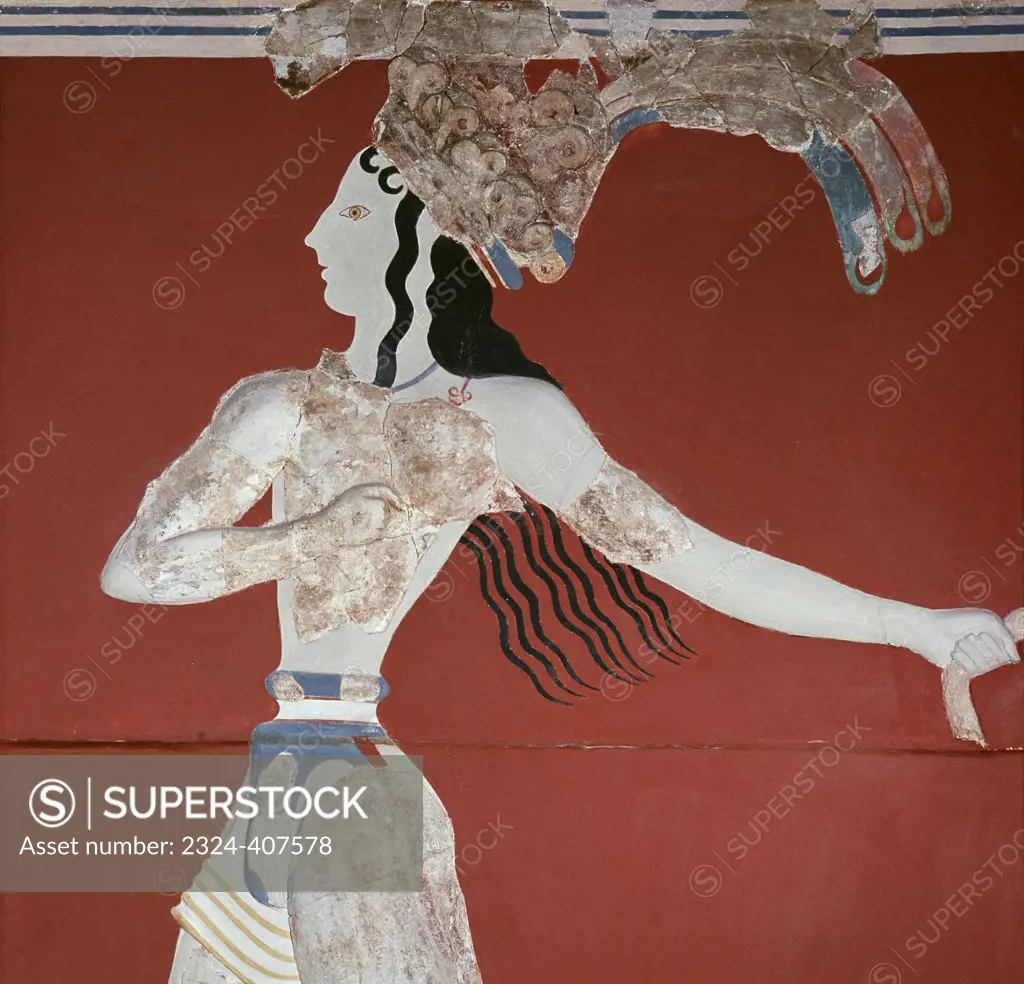 Priest/King from Knossos Greek Art Fresco Heraklion Musuem, Crete