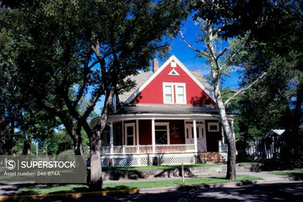 Facade of a house, Pierre, Hughes County, South Dakota, USA