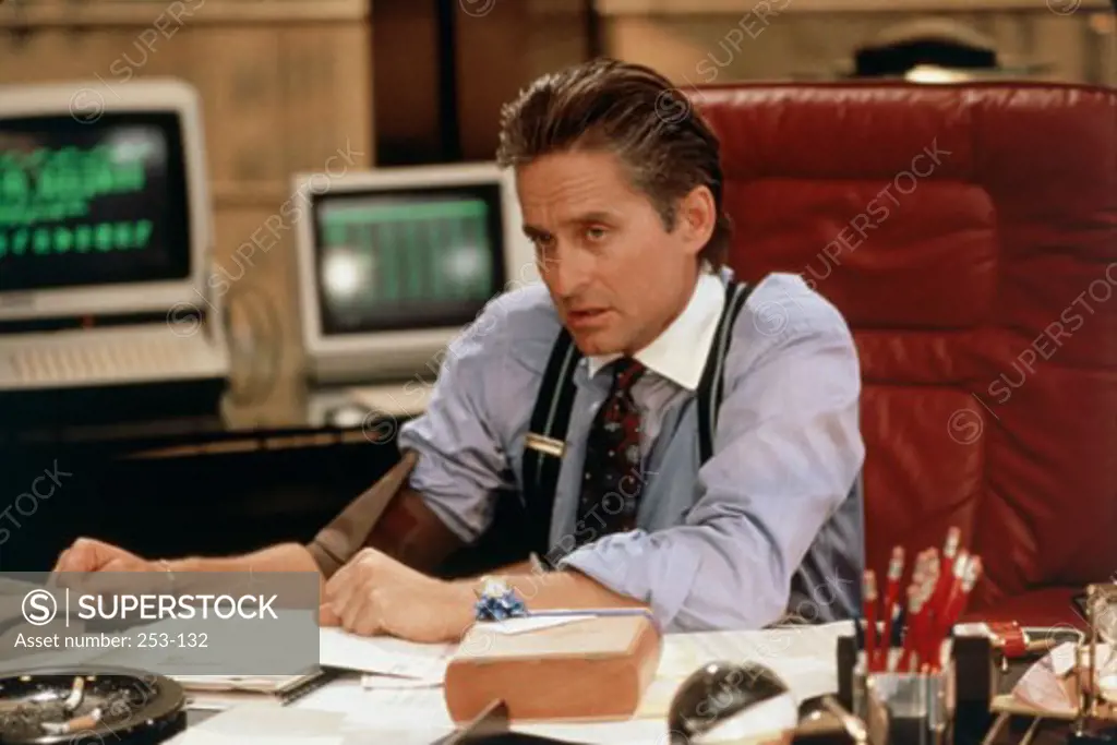 Michael Douglas as Gordon Gekko, Wall Street, 1987