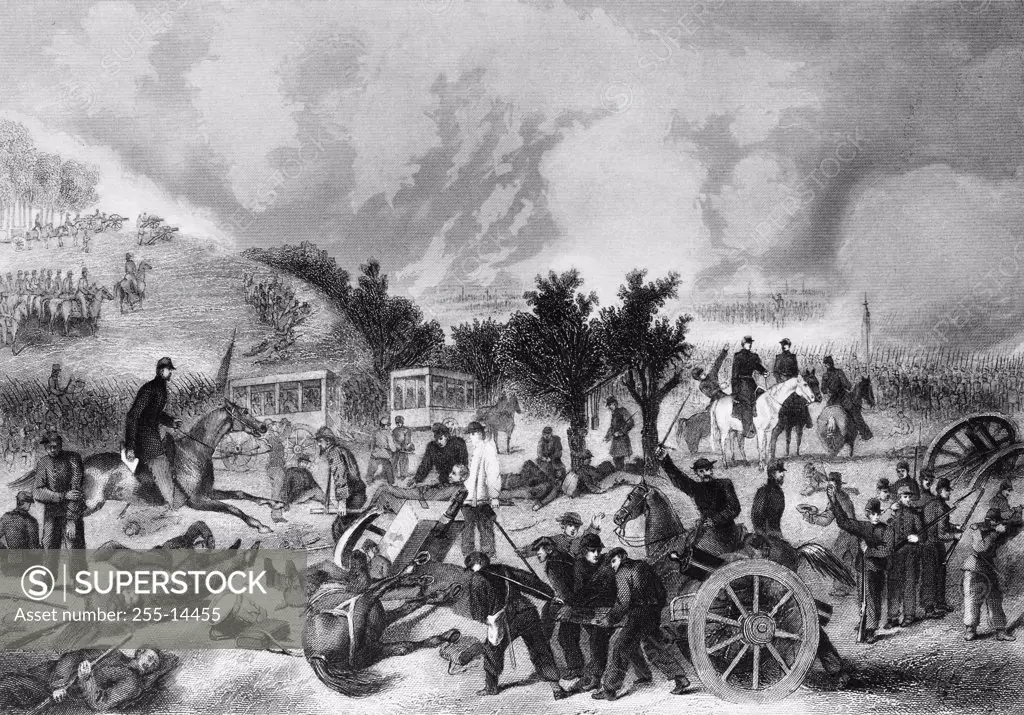Battle of Gettysburg c.1863 Alonzo Chappell (1828-1887 American)