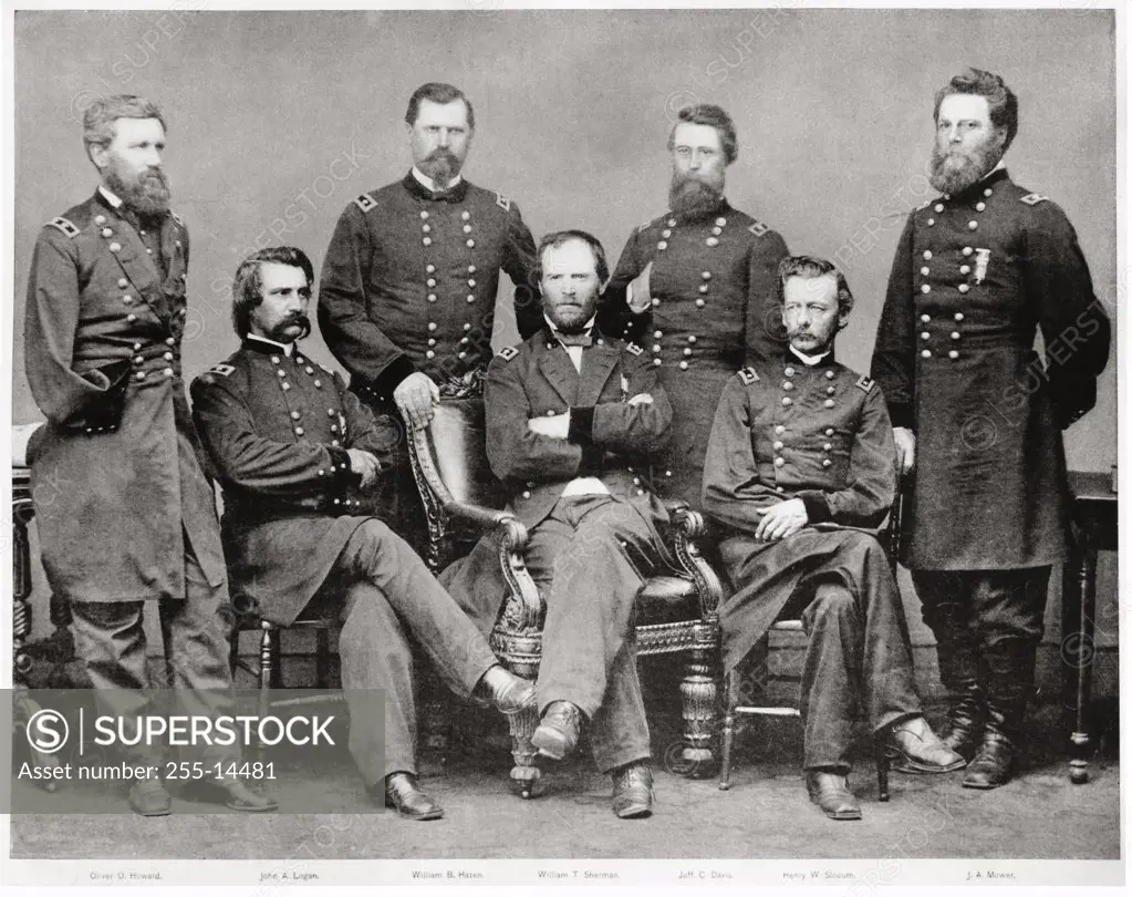 General William T. Sherman and His Generals, Civil War, USA, 1860s