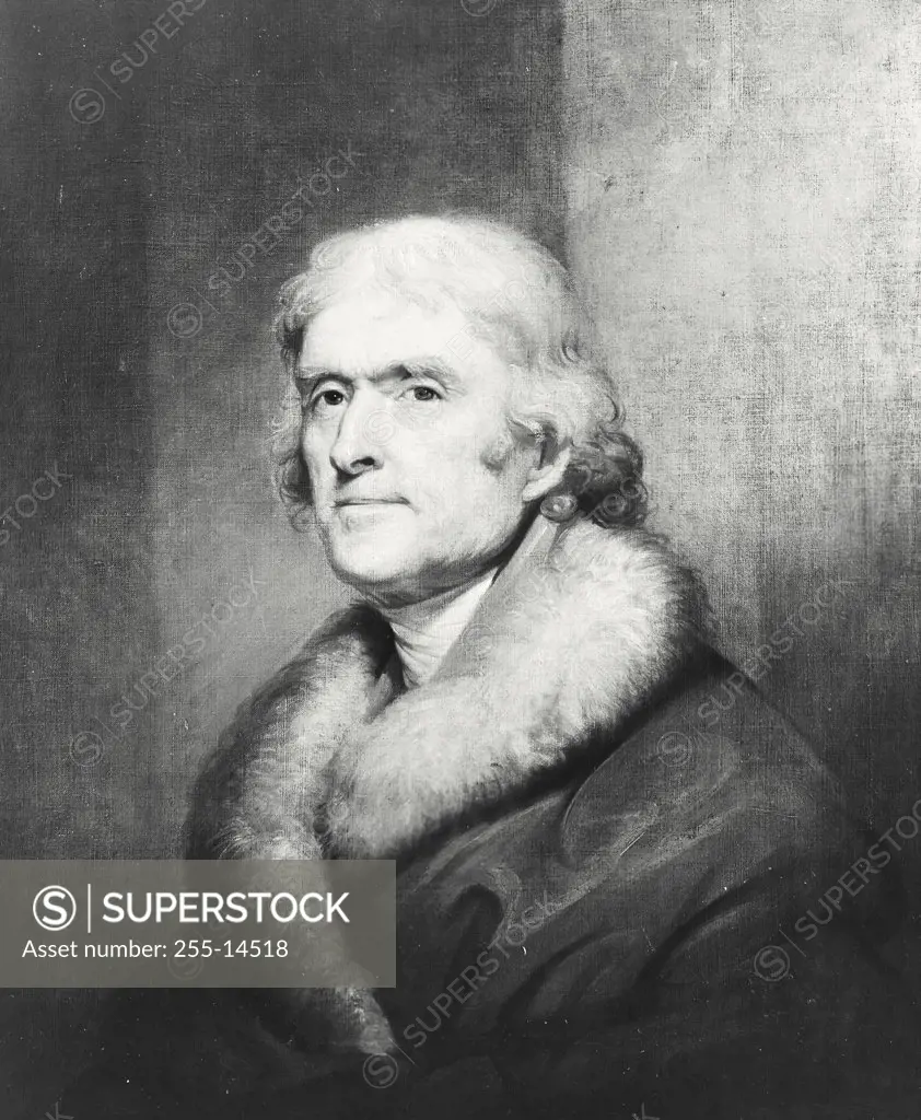 Vintage photograph. Thomas Jefferson (1743-1826) 3rd President of the United States by Rembrandt Peale (1778-1860/American)