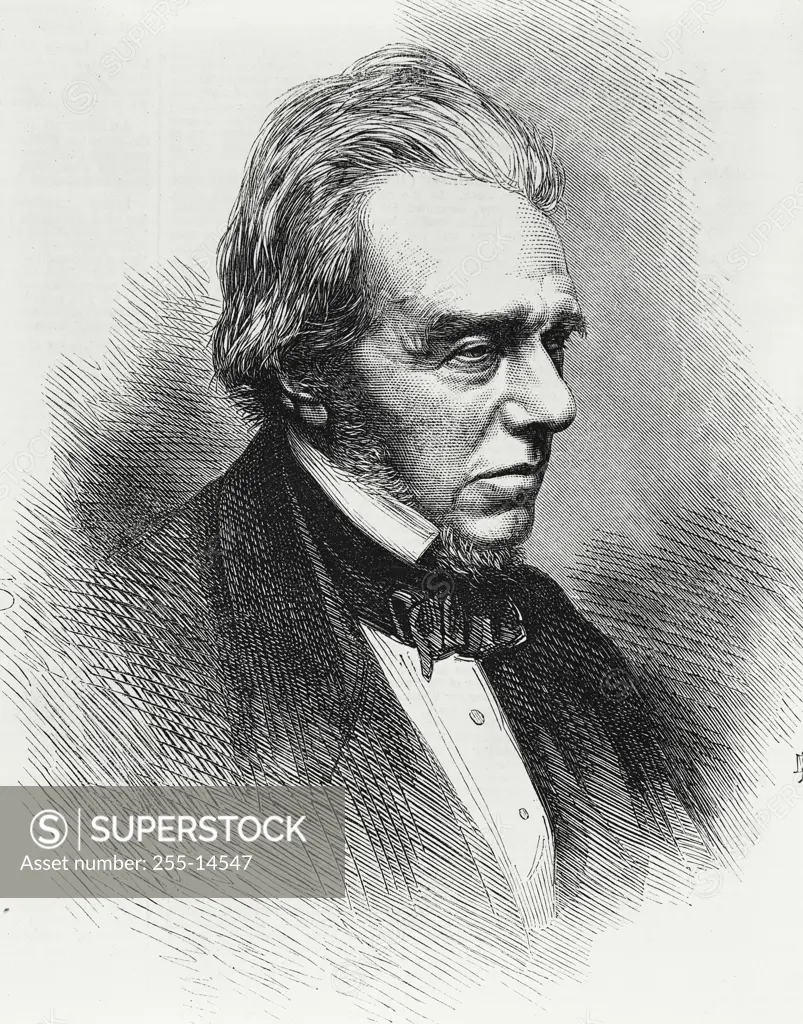 Vintage Photograph. Portrait of Michael Faraday, the great English scientist.
