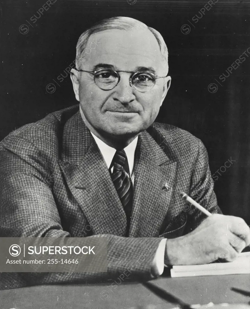 Vintage photograph. Harry S. Truman 33rd President of the United States (1884-1972)