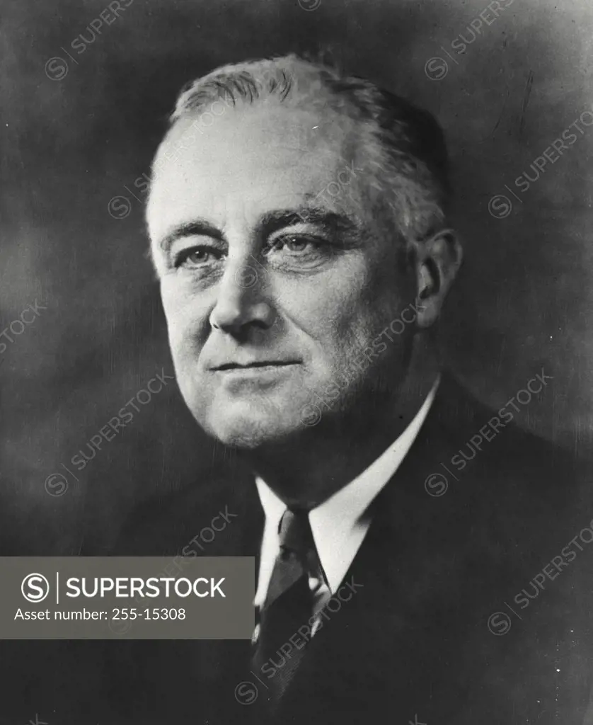 Vintage photograph. Franklin Delano Roosevelt, 32nd President of the United States