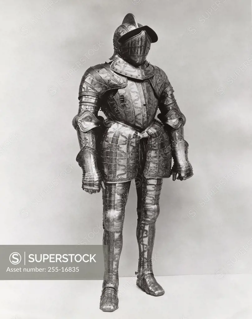 Close-up of an English Nobleman's armor suit, 16th Century