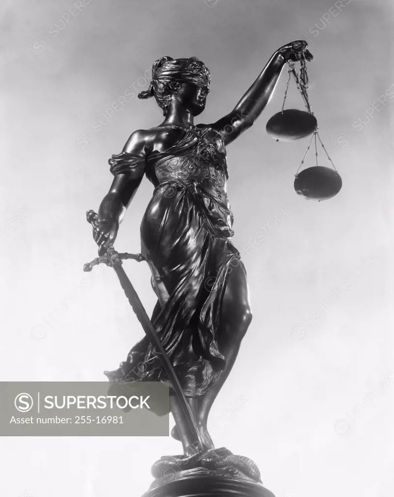 Low angle view of the Statue of Justice
