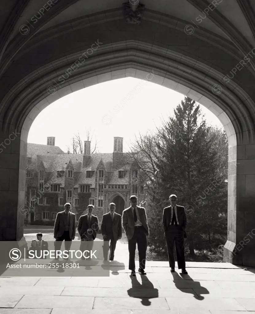 Group of people walking at a university campus, Princeton University, Princeton, New Jersey, USA