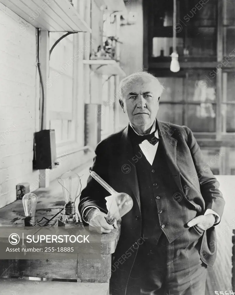 Vintage photograph. Thomas Alva Edison (1847-1931), American Inventor