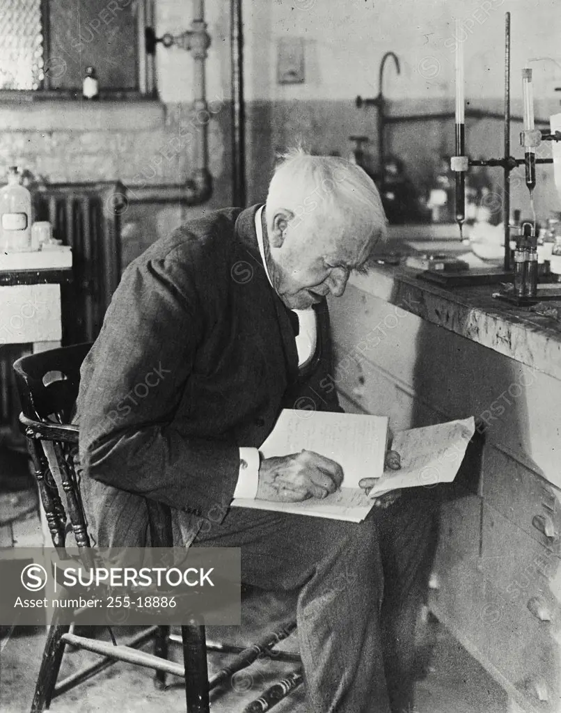 Vintage photograph. Thomas Edison, Inventor, (1847-1931)