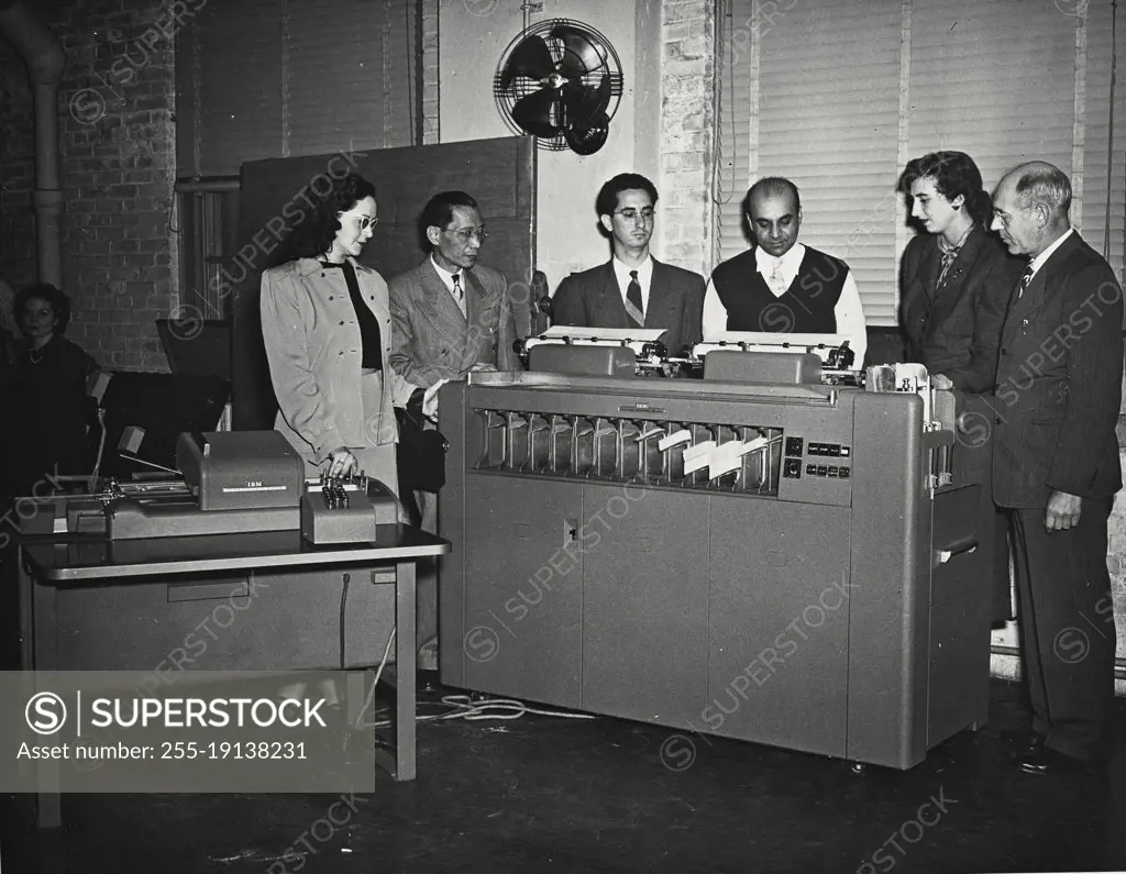 Vintage photograph. IBM electronic statistical machine