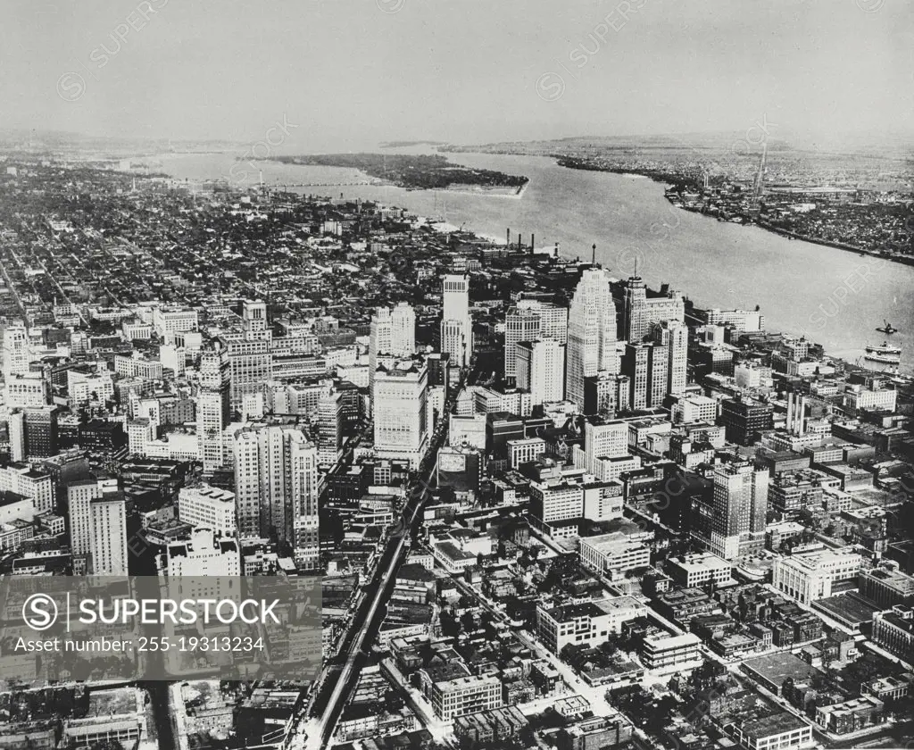 Airview of Detroit, Michigan