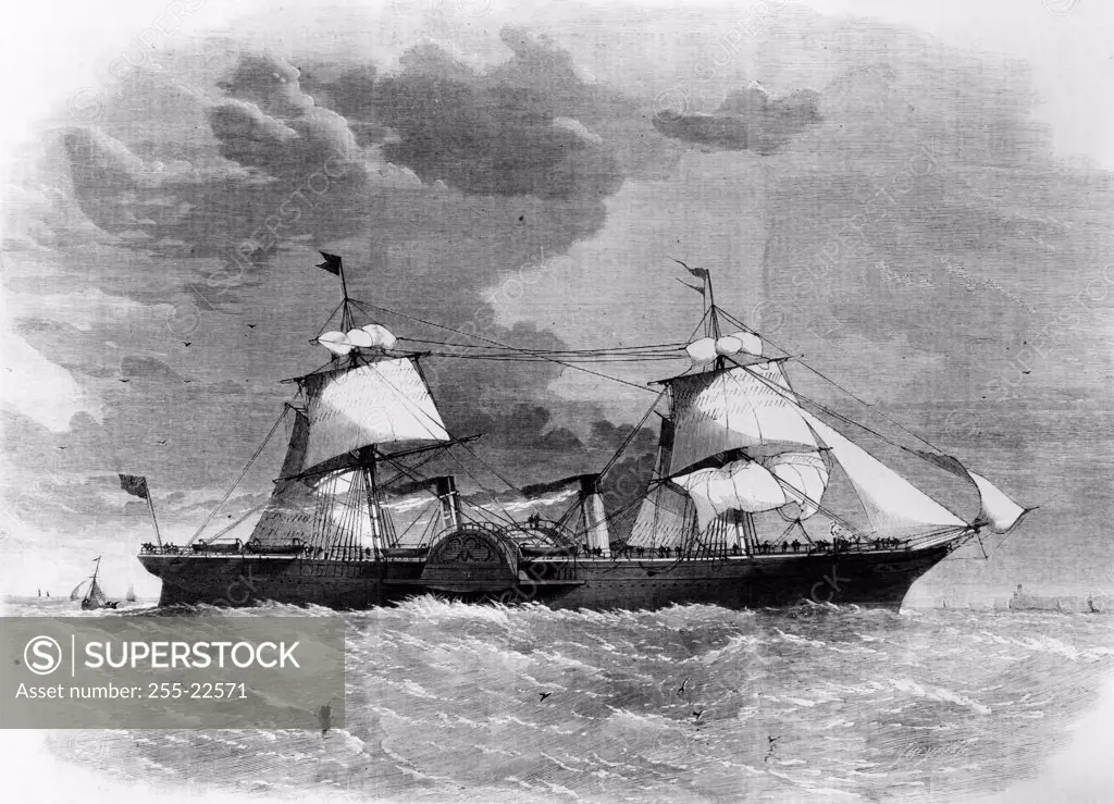 Cunard S.S. Scotia, steam and sail vessel, 1862