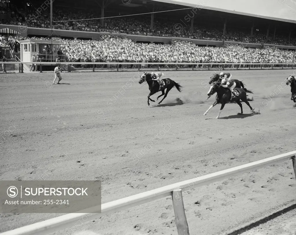 Vintage Photograph. Horse Racing at Delaware Park. Frame 3