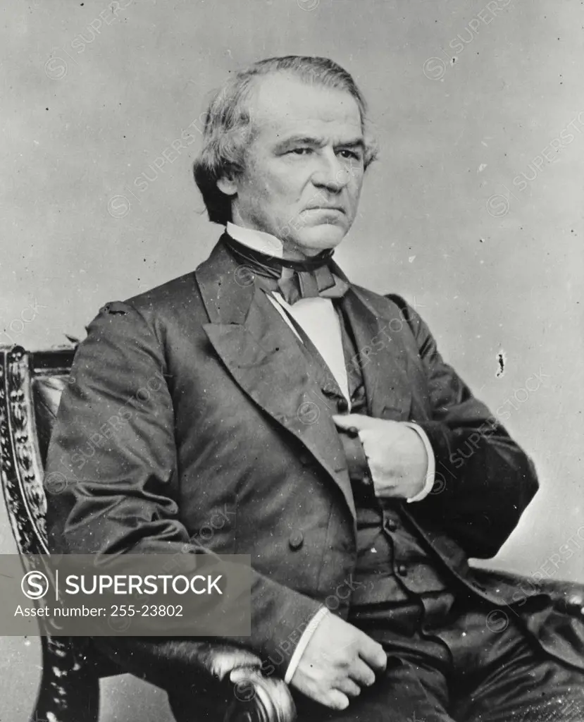 Vintage photograph. Andrew Johnson 17th President of the United States (1808-1875)