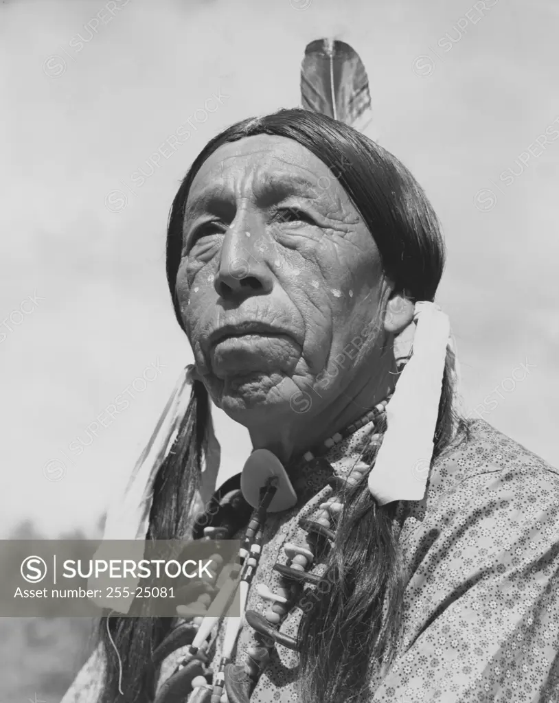 Close-up of a Sioux man