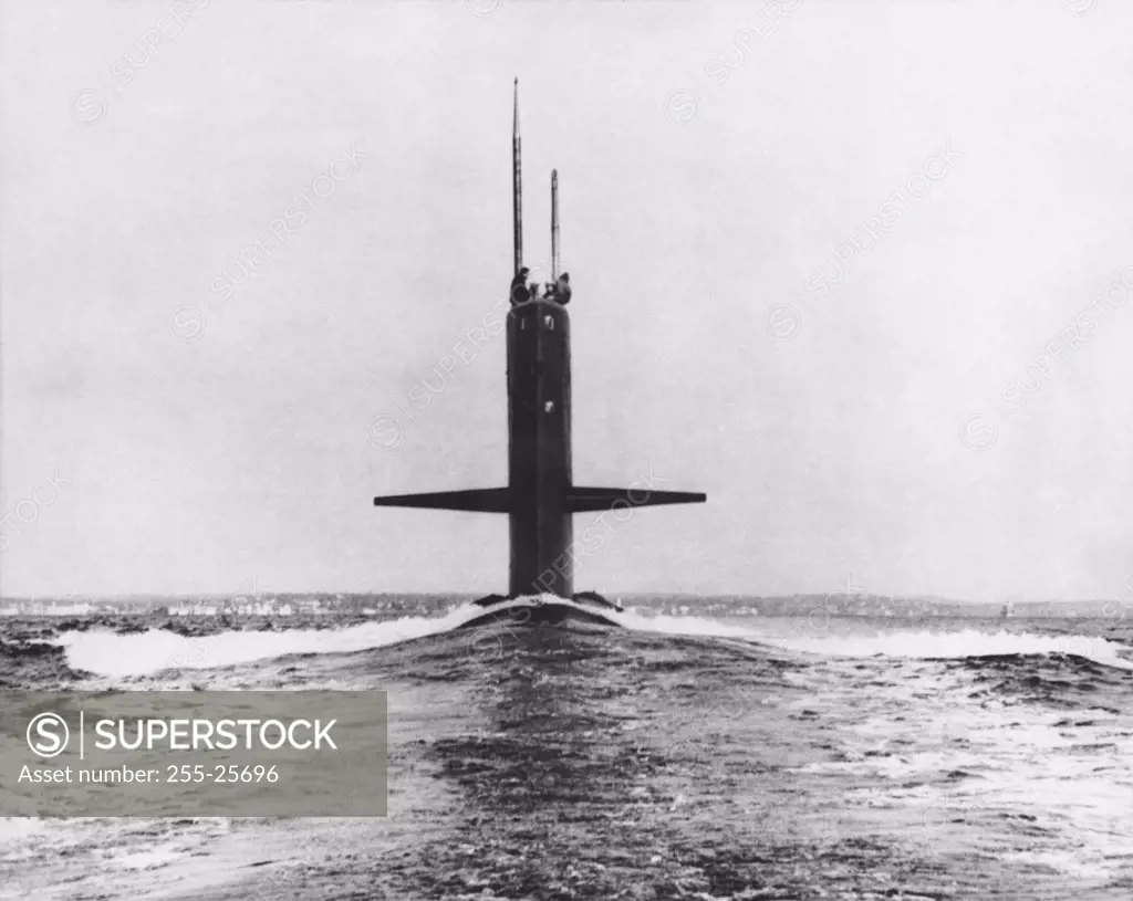 Submarine in the sea, USS Skipjack, Nuclear-Powered Submarine, US Navy