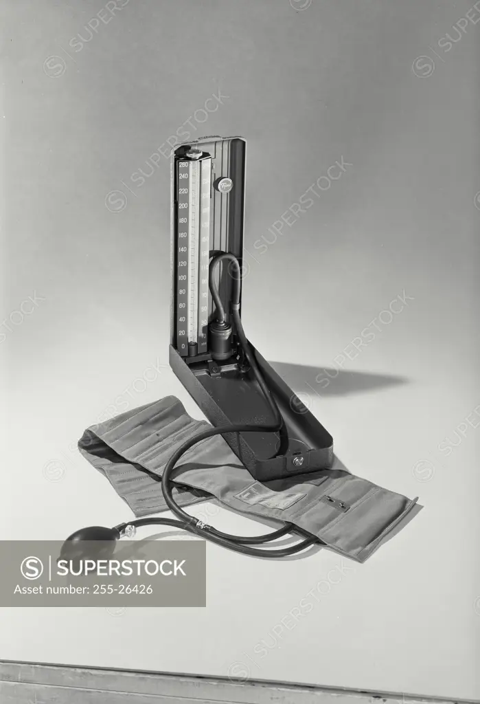 Vintage Photograph. Still life of a blood pressure apparatus (Baumanometer) Frame 1