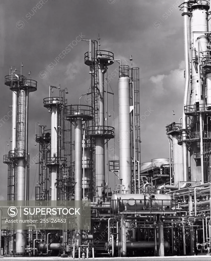 Smoke stack at an oil refinery, Murphy Oil, Chalmette, Louisiana, USA