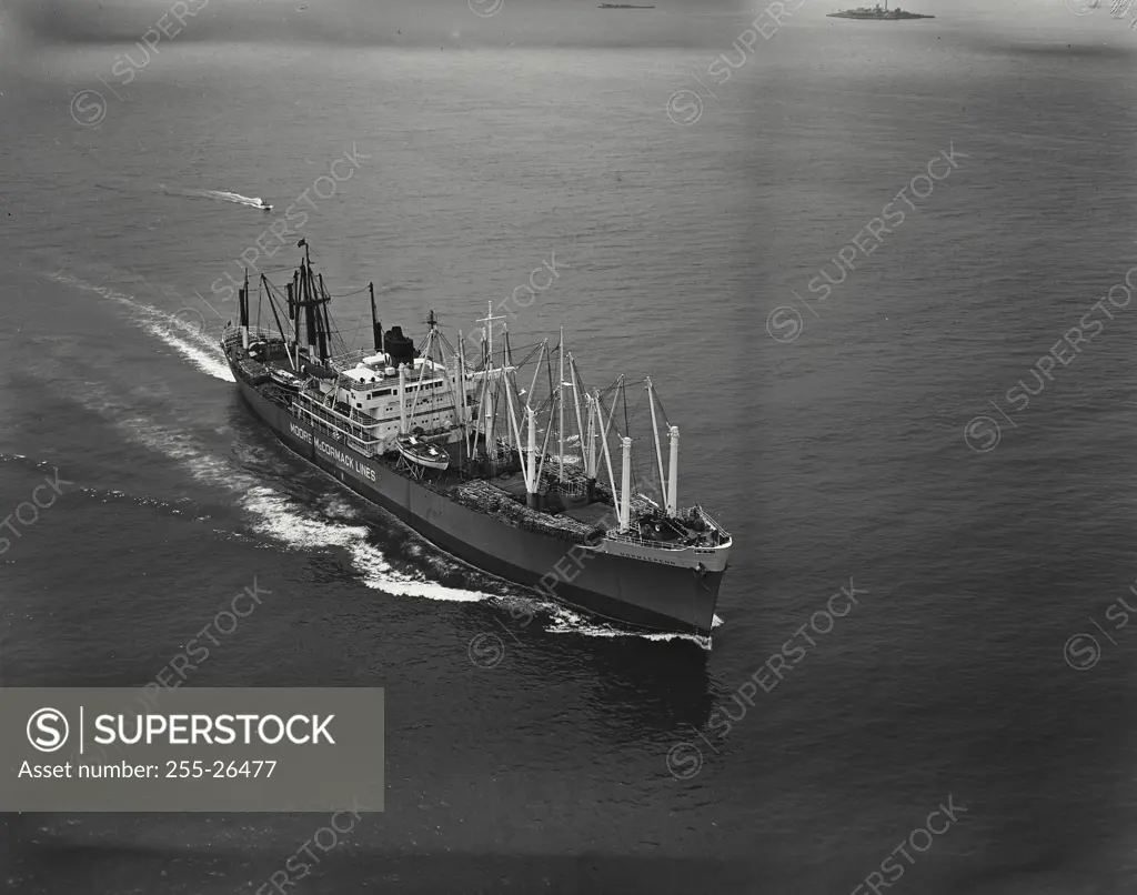 Vintage Photograph. Moore-McCormack Lines "Mormacpenn" Freighter at sea