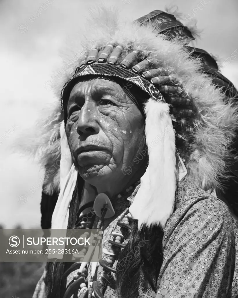 Close-up of a Sioux man