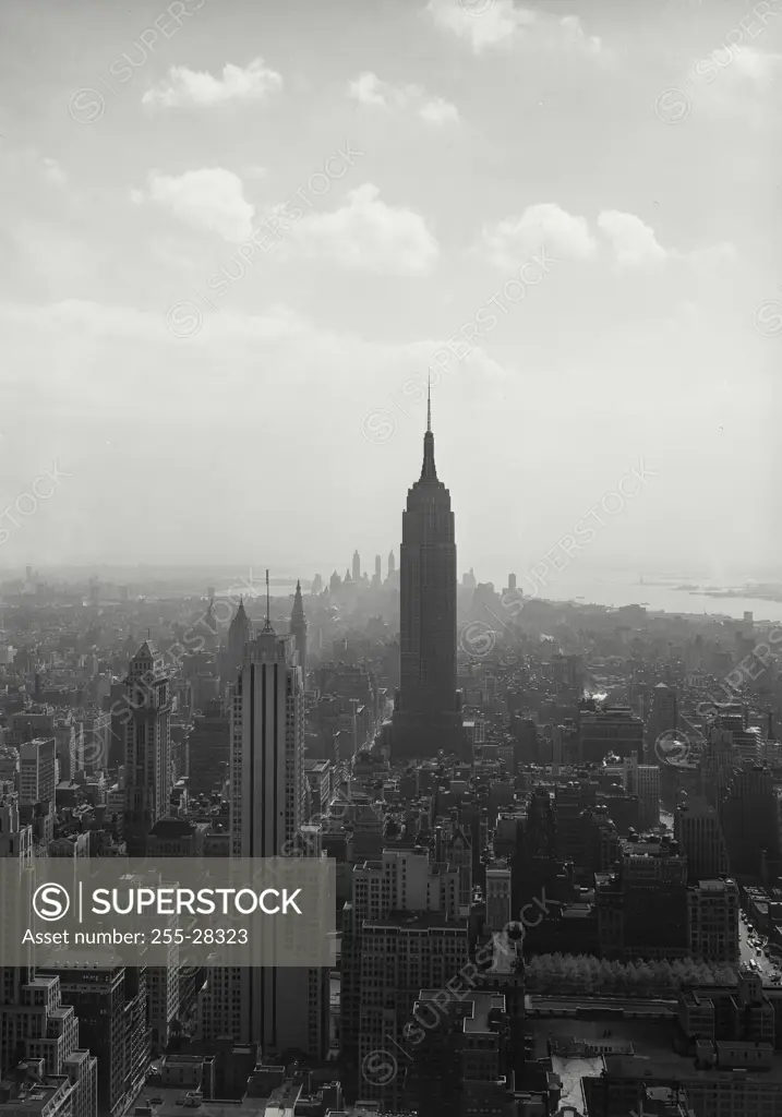 Vintage Photograph. View of looking south from Radio City showing Empire State Building toward Lower Manhattan