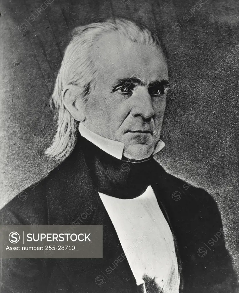 Vintage photograph. James Polk 11th President of the United States (1795-1849)