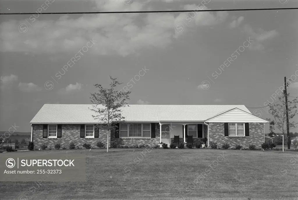 Vintage Photograph. Suburban home near Sellersville, PA