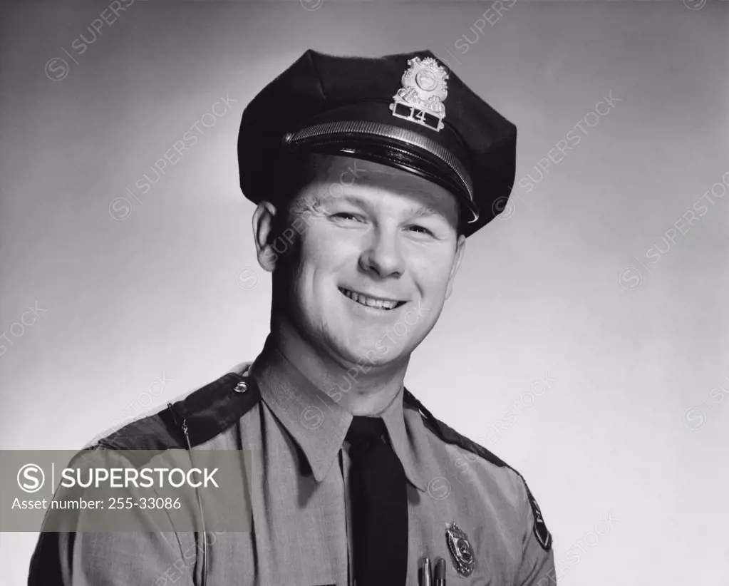 Portrait of a policeman smiling