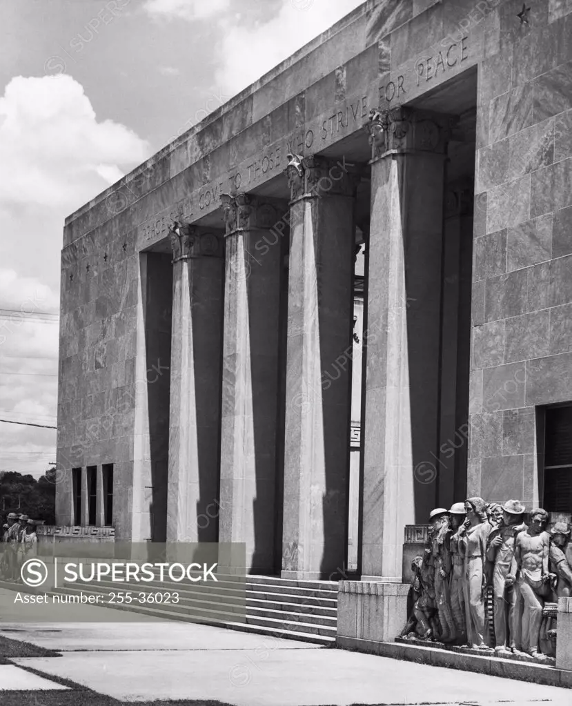 Facade of the War Memorial Building, Jackson, Mississippi, USA