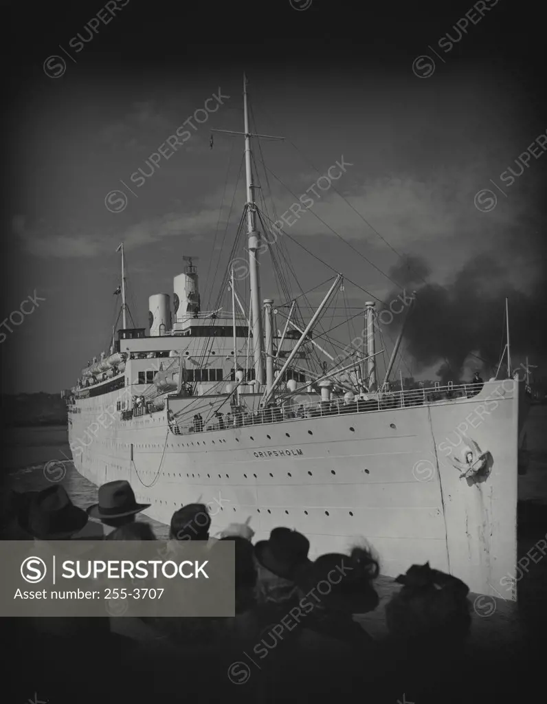 SS Gripsholm at a harbor