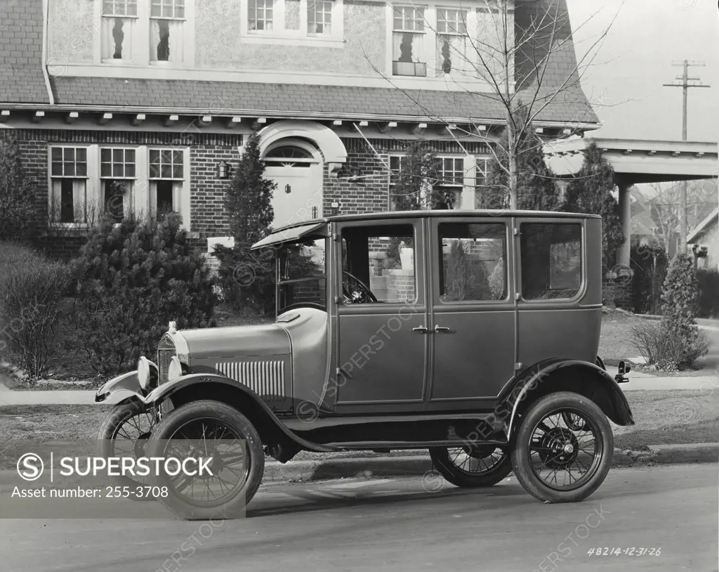 Vintage photograph. A 1926 Ford Model T four door sedan