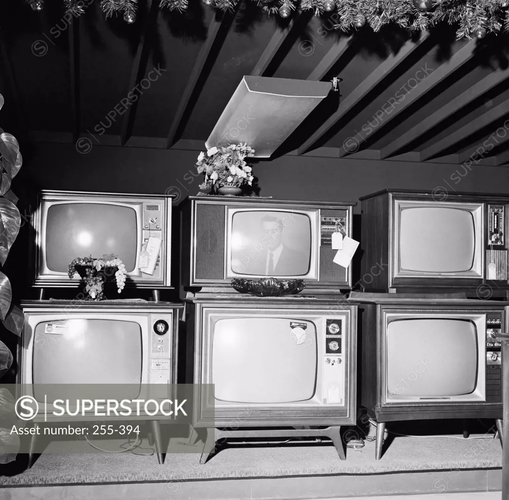 Old fashioned television sets