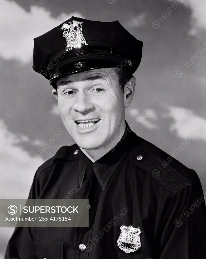 Portrait of police officer smiling