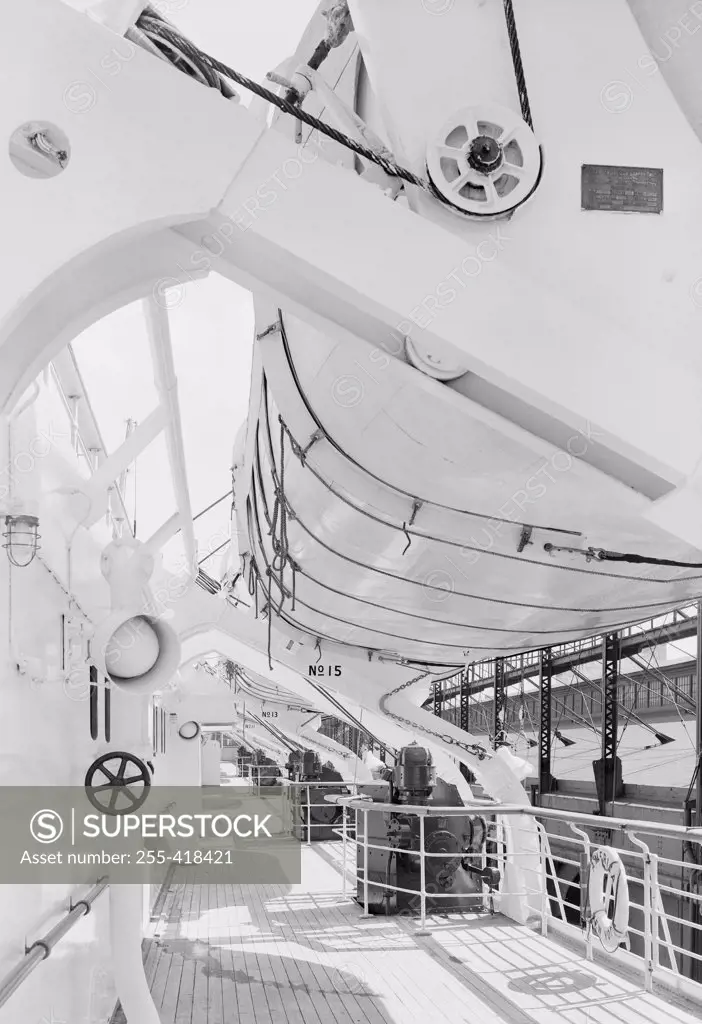 Empty passenger ship's deck