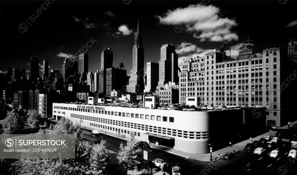 USA, New York State, New York City, Infra red view of new Airlines Terminal building, located on First Avenue and 37th Street