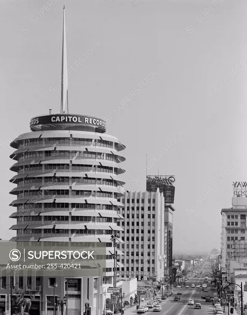 USA, California, Hollywood, Vine Street, Capitol Record Building